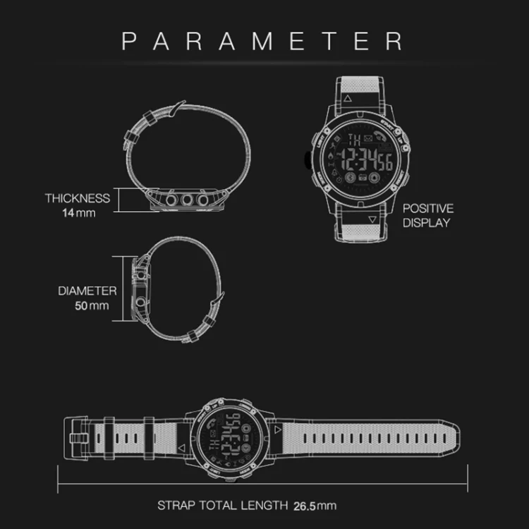 EDA00328601A_6.webp PR1-2 1.24 inch IP68 Waterproof Sport Smart Watch, Support Bluetooth / Sleep Monitor / Call Reminder - Image 7