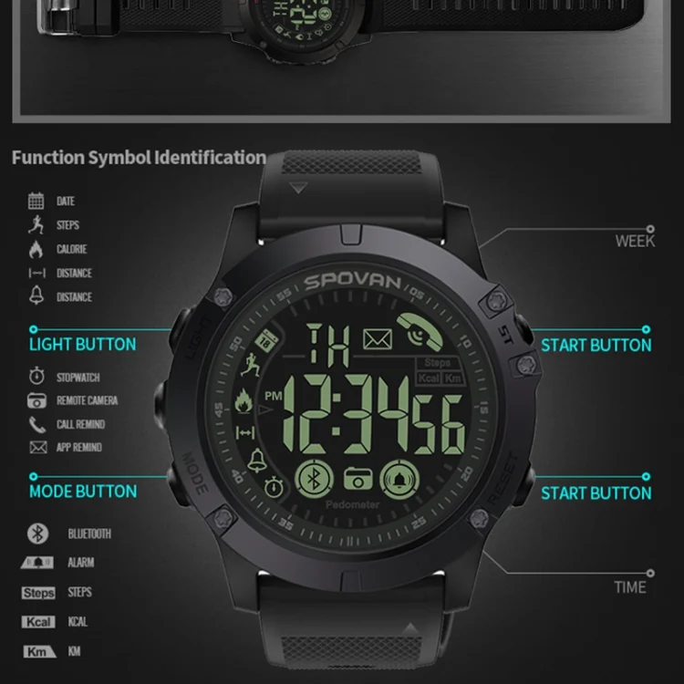 EDA00328601A_8.webp PR1-2 1.24 inch IP68 Waterproof Sport Smart Watch, Support Bluetooth / Sleep Monitor / Call Reminder - Image 9
