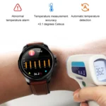E89 1.32 Inch Screen Leather Strap Smart Health Watch Supports ECG Function, AI Medical Diagnosis, Body Temperature Monitoring - Image 3