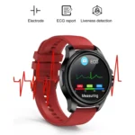 E89 1.32 Inch Screen Leather Strap Smart Health Watch Supports ECG Function, AI Medical Diagnosis, Body Temperature Monitoring - Image 4