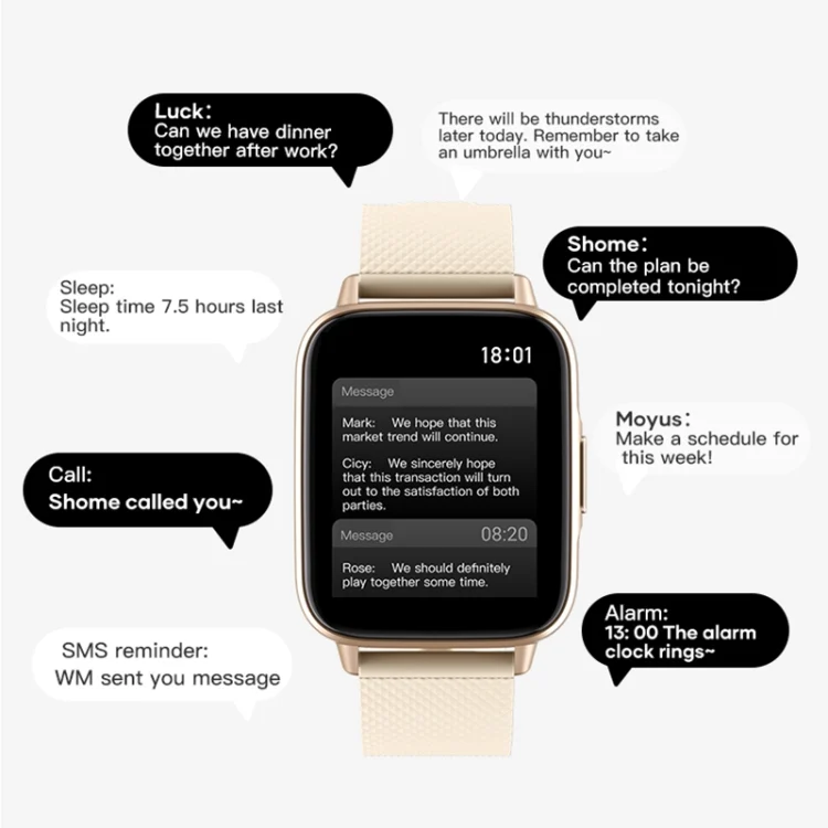 EDA003296201_B2.webp FW02 1.7 Inch Square Screen Silicone Strap Smart Health Watch Supports Heart Rate, Blood Oxygen Monitoring - Image 3