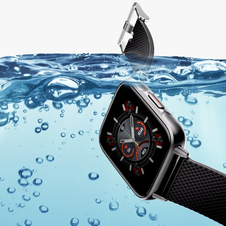 EDA003296201_B4.webp FW02 1.7 Inch Square Screen Silicone Strap Smart Health Watch Supports Heart Rate, Blood Oxygen Monitoring - Image 5