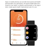 GX08 1.69 Inch Square Screen Smart Watch Supports Heart Rate Detection, Blood Pressure Detection, Blood Oxygen Detection - Image 2