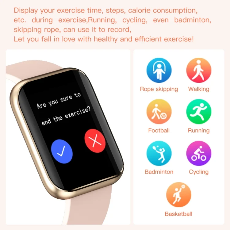 EDA003296801_B2.webp GX08 1.69 Inch Square Screen Smart Watch Supports Heart Rate Detection, Blood Pressure Detection, Blood Oxygen Detection - Image 3