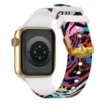 Square Buckle Color Printing Watch Band For Apple Watch Series - Image 3