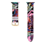 Square Buckle Color Printing Watch Band For Apple Watch Series - Image 4