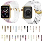 Square Buckle Color Printing Watch Band For Apple Watch Series - Image 2