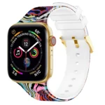 Square Buckle Color Printing Watch Band For Apple Watch Series