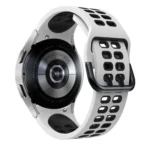 Double-row Hole Two-color Silicone Watch Band - Image 5