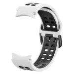 Double-row Hole Two-color Silicone Watch Band - Image 6