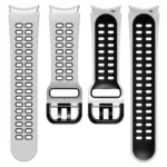 Double-row Hole Two-color Silicone Watch Band - Image 7