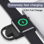 T09-A Dual USB Portable Wireless Smart Watch Charger for Apple Watch Series - Image 3