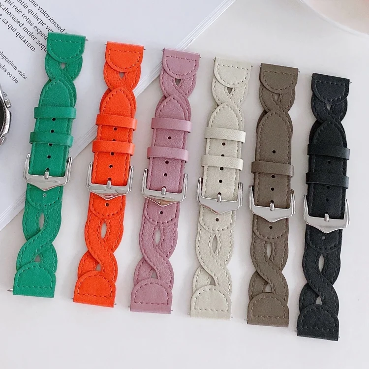 EDA003368501_B2.webp 22mm Universal Twist Stitched Genuine Leather Watch Band - Image 3