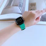 Twist Stitched Genuine Leather Watch Band For Apple Watch Series - Image 4