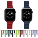 Single Color Silicone Watch Band For Apple Watch Series - Image 2