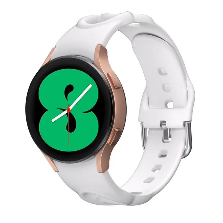 For Samsung Galaxy Watch4 40/44mm / Watch4 Classic 42/46mm Hollow Double Circle Silicone Watch Band