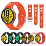 For Samsung Galaxy Watch4 40/44mm / Watch4 Classic 42/46mm Hollow Double Circle Silicone Watch Band - Image 2