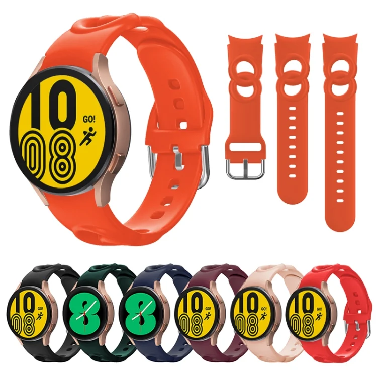 EDA003370501_B1.webp For Samsung Galaxy Watch4 40/44mm / Watch4 Classic 42/46mm Hollow Double Circle Silicone Watch Band - Image 2