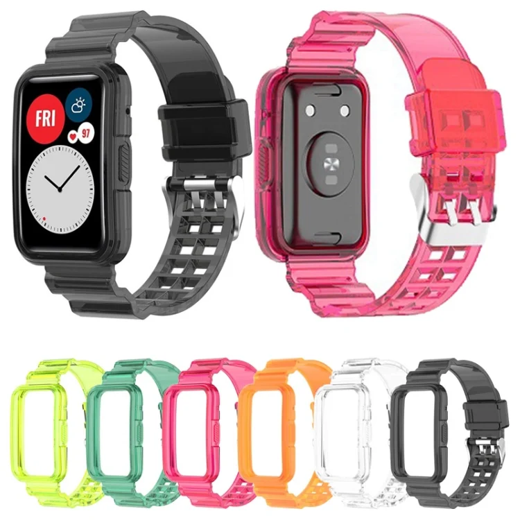 EDA003378301_B3.webp For Huawei Watch Fit 2 Integrated Transparent Silicone Watch Band - Image 4