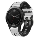 For Garmin Fenix 7X Silicone + Leather Quick Release Watch Band