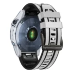 For Garmin Fenix 7X Silicone + Leather Quick Release Watch Band - Image 3