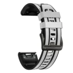 For Garmin Fenix 7X Silicone + Leather Quick Release Watch Band - Image 4