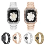 Diamond Metal Watch Band For Apple Watch Series - Image 2