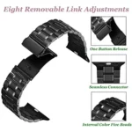 5-bead Stainless Steel Watch Band For Apple Watch Series - Image 3