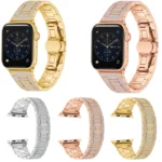 Diamond Metal Watch Band For Apple Watch Series - Image 2