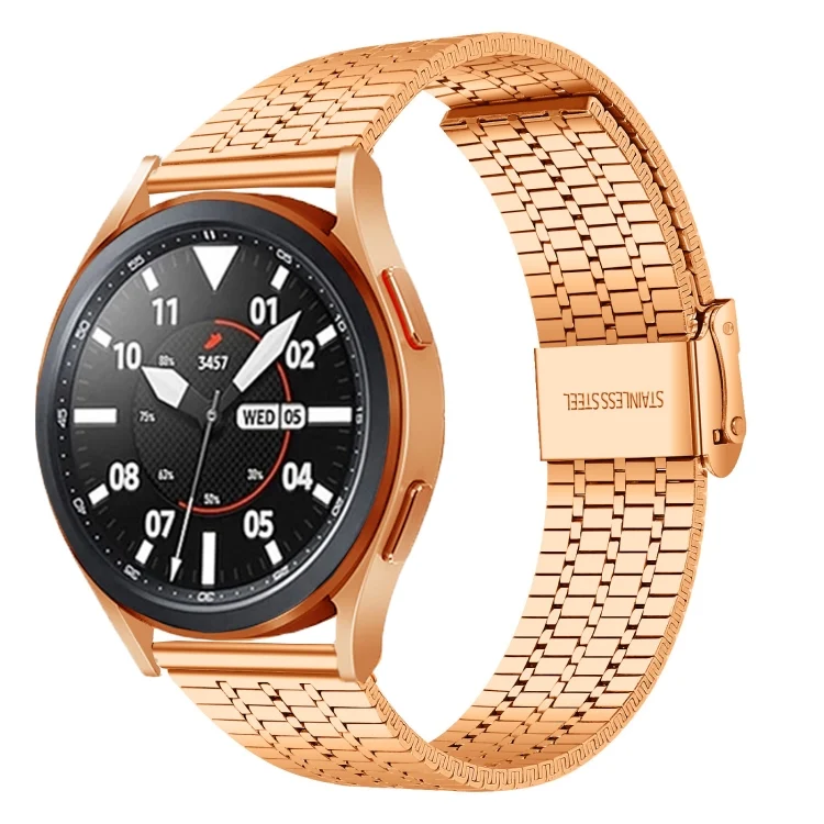22mm Universal Seven-bead Stainless Steel Watch Band