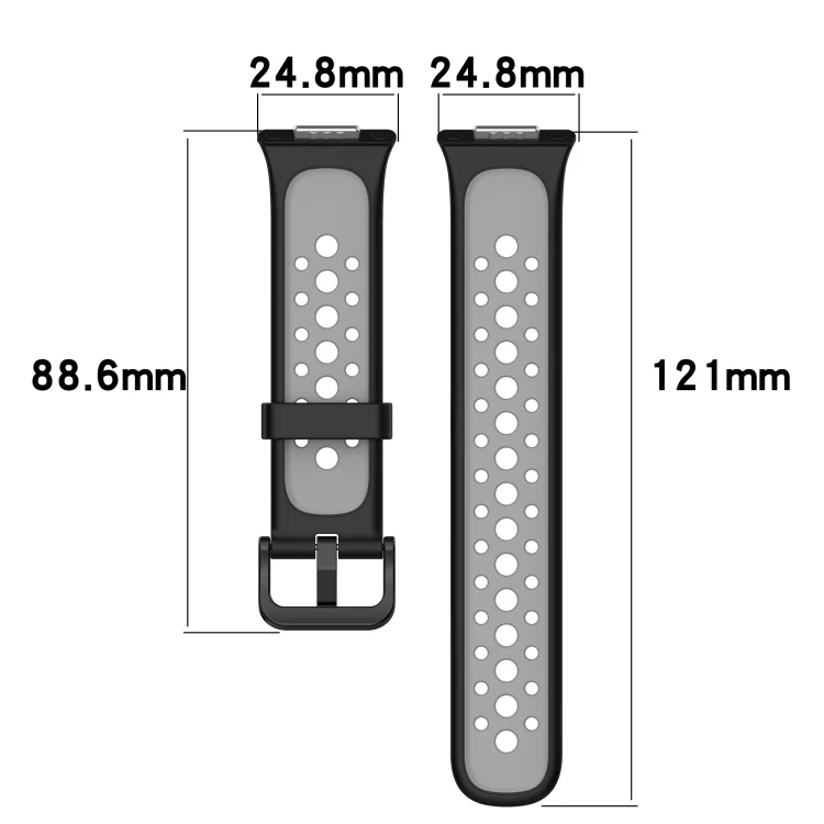 EDA003446701_B3.webp For Huawei Watch Fit 2 Two-Color Breathable Silicone Watch Band - Image 4