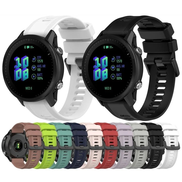 EDA003446801_B1.webp 22mm Silicone Twill Watch Band - Image 2