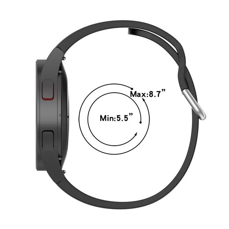 EDA003453303_B3.webp Official Silicone Silver Round Buckle Watch Band - Image 4