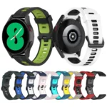 20mm Two-color Stripe Silicone Watch Band - Image 2