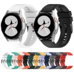 20mm Black Buckle Step Silicone Watch Band - Image 2