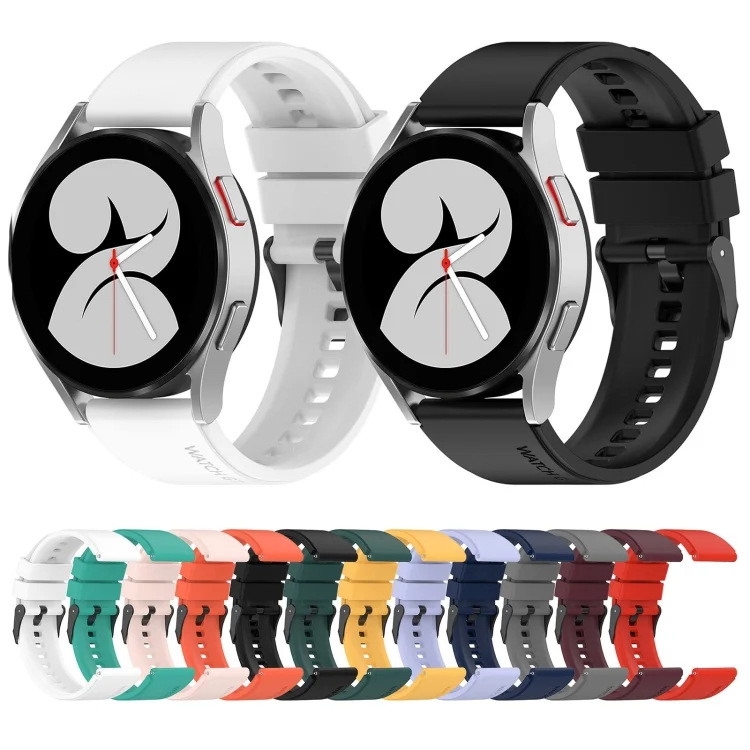 EDA003455401_B1.webp 20mm Black Buckle Step Silicone Watch Band - Image 2