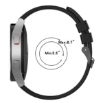 20mm Black Buckle Step Silicone Watch Band - Image 4