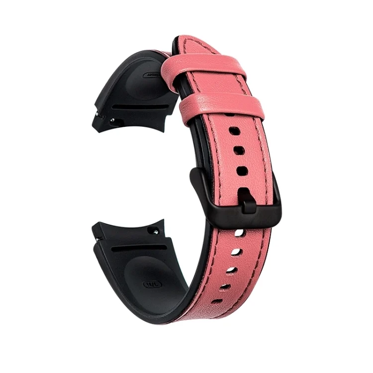 EDA003465801A_1.webp Silicone + Leather Black Buckle Watch Band - Image 3