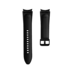 Silicone + Leather Black Buckle Watch Band - Image 4