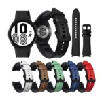 Silicone + Leather Black Buckle Watch Band - Image 2