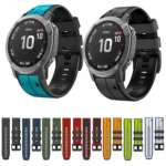 Vertical Stripes Two-color Silicone Watch Band - Image 3
