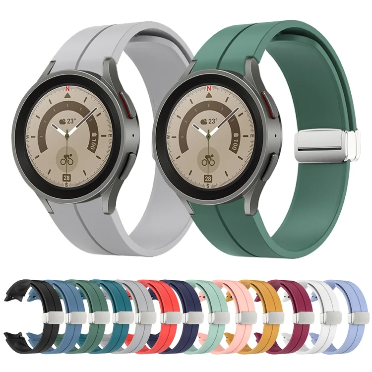 EDA003546401_B2.webp Folding Silver Buckle Silicone Watch Band - Image 3