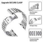 Seven-bead Ultra-thin Stainless Steel Watch Band For Apple Watch Series - Image 3