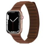 Magnetic Two-color Loop Slim Leather Watch Band For Apple Watch Series