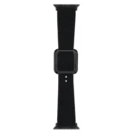 Black Square Buckle Silicone Watch Band For Apple Watch Series
