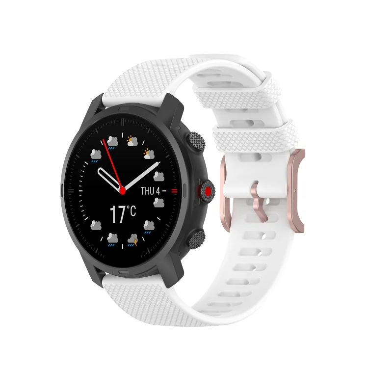 Rose Gold Square Buckle Silicone Watch Band