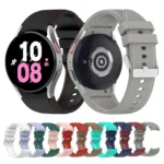 Universal Leather Texture Silicone Watch Band - Image 2