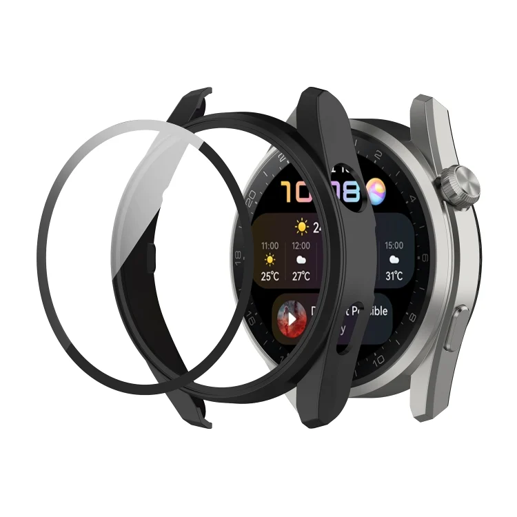 PC + Tempered Glass Integrated Protective Watch Case