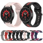 Two-color Stripe Silicone Watch Band - Image 2