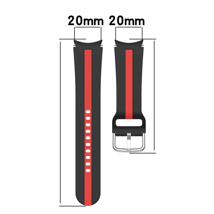 EDA003606601_B4.webp Two-color Stripe Silicone Watch Band - Image 5